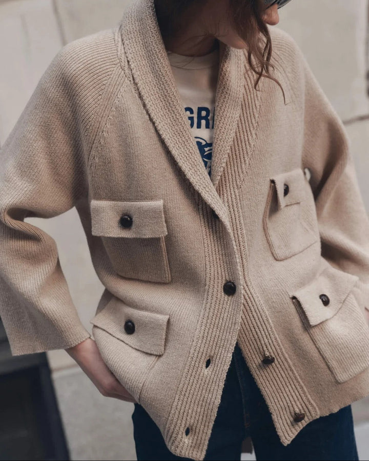 The Commander Riding Cardigan | Cream