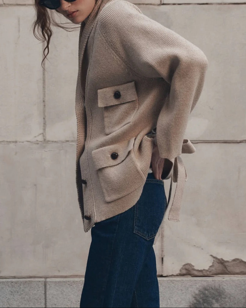 The Commander Riding Cardigan | Cream