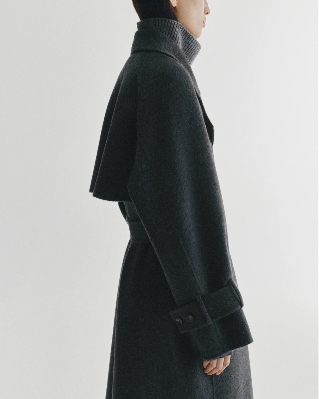 Double Trench Coat | Dark Graphite