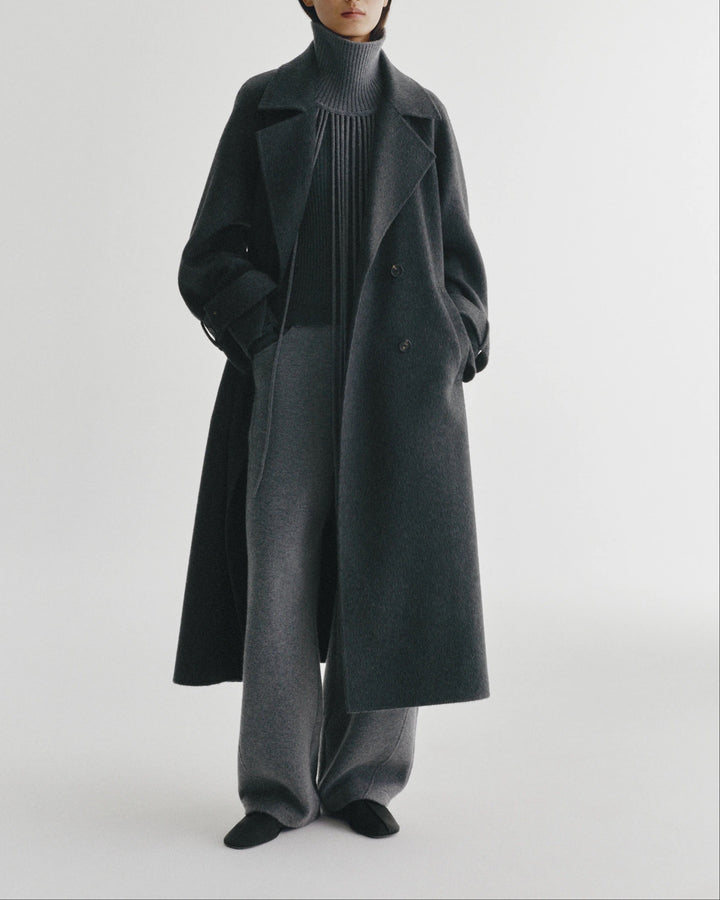 Double Trench Coat | Dark Graphite