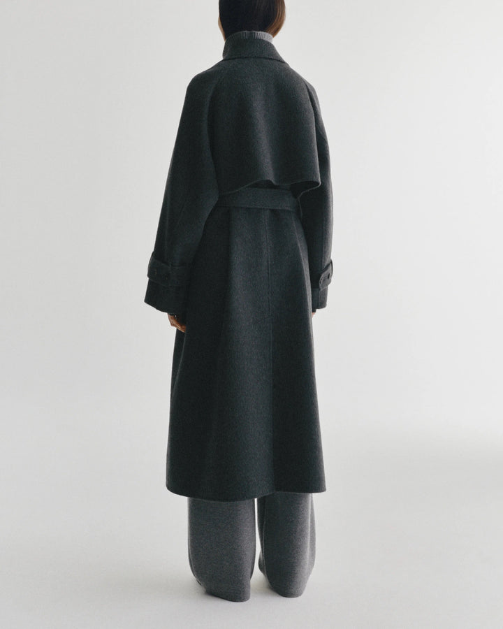 Double Trench Coat | Dark Graphite
