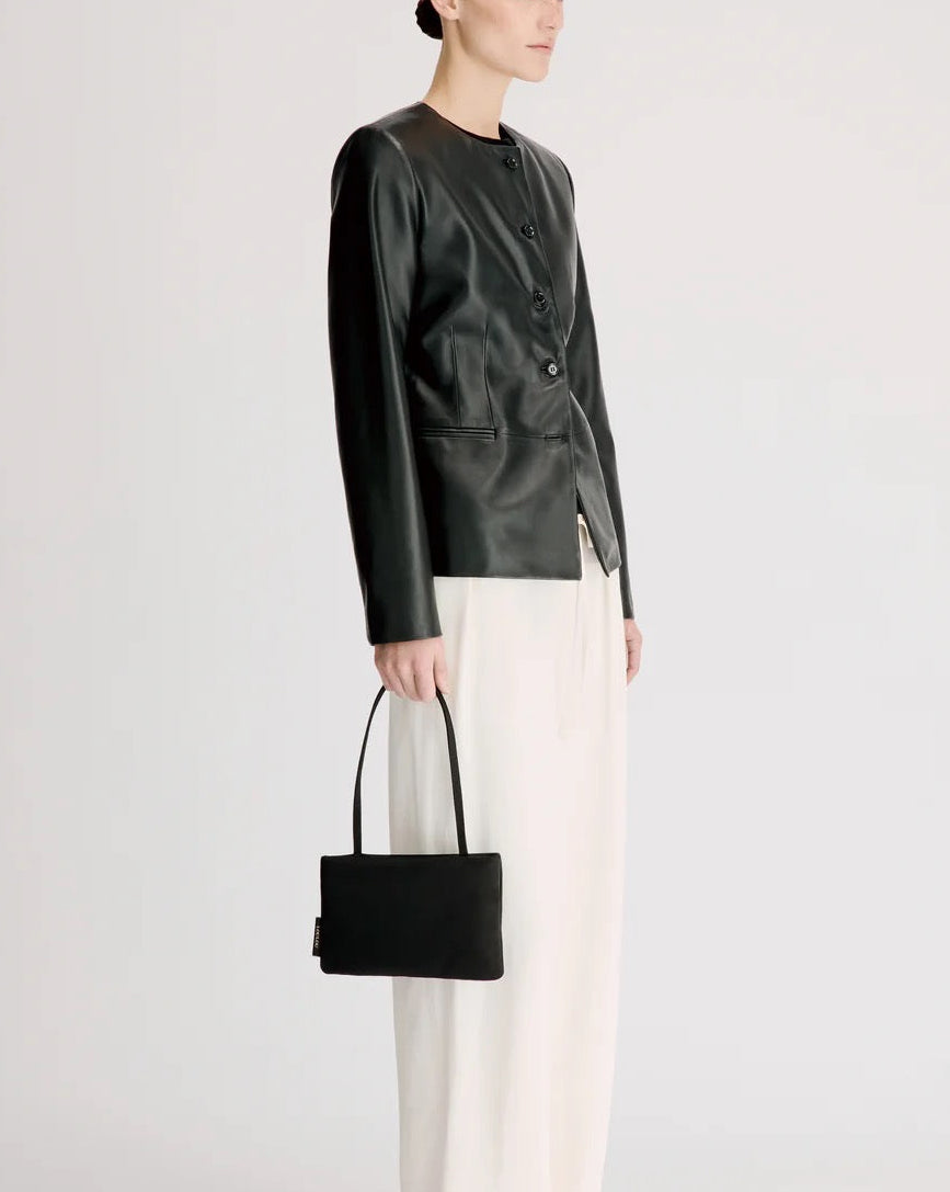 Adea Collarless Jacket | Black