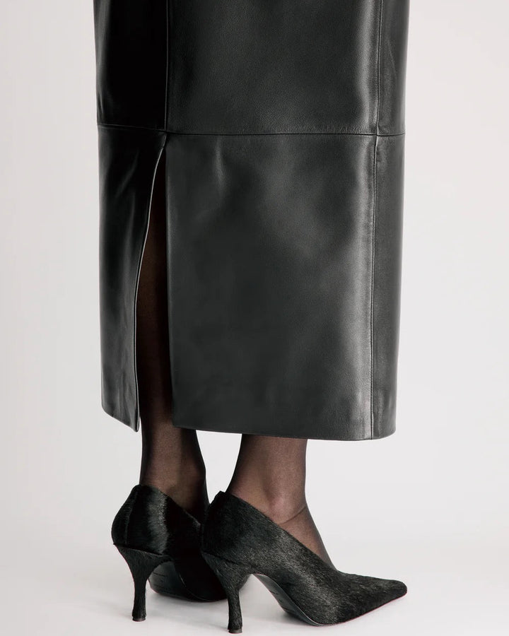 Inga High Waisted Maxi Skirt | Black