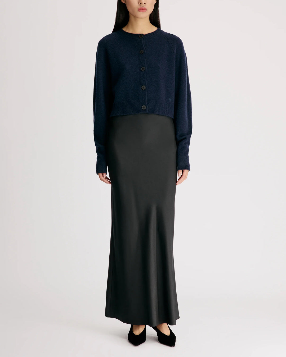 Heike Cropped Cardigan | Navy