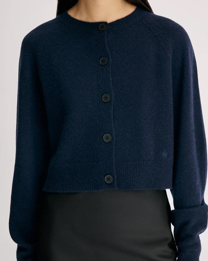 Heike Cropped Cardigan | Navy