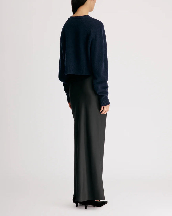 Heike Cropped Cardigan | Navy