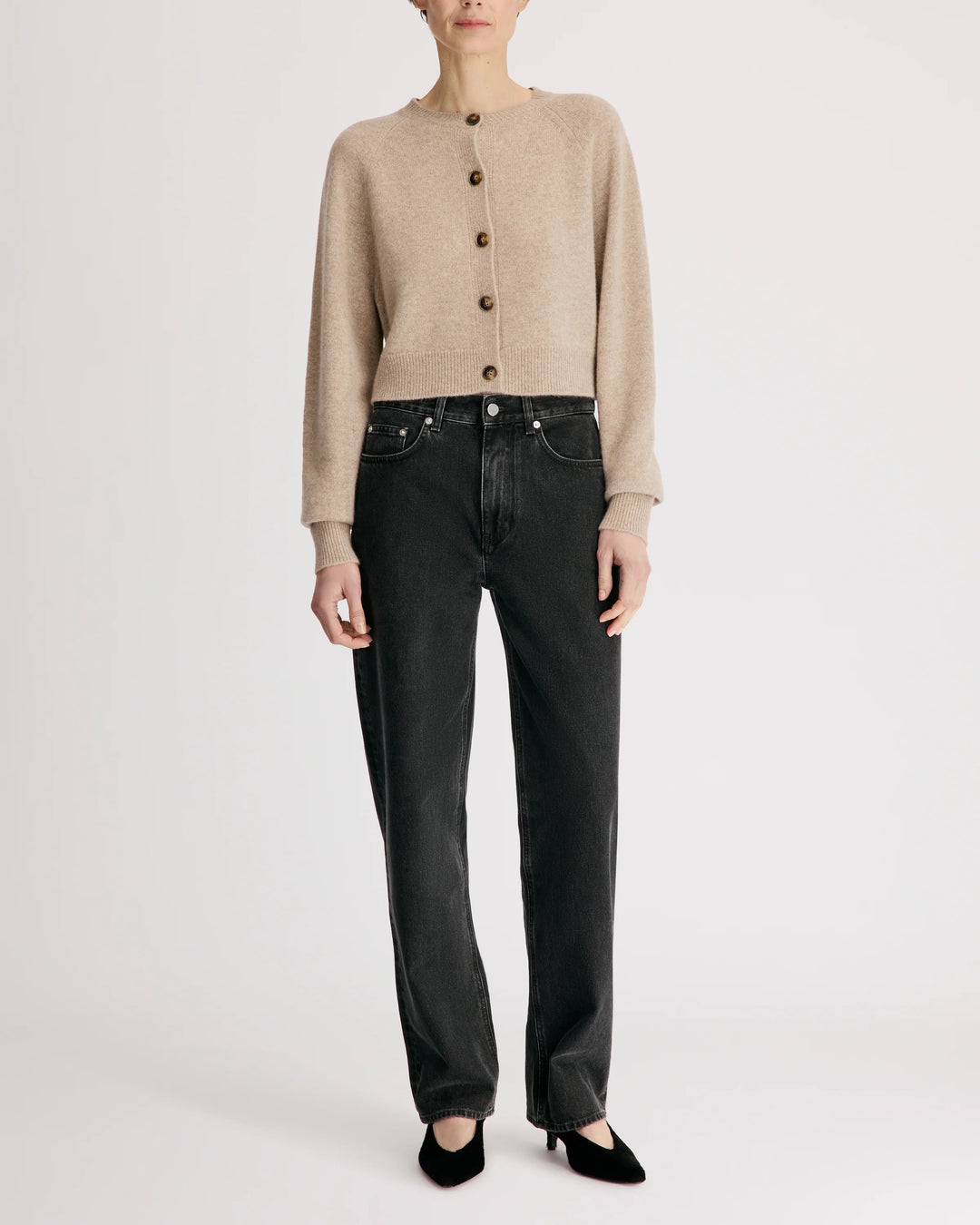 Heike Cropped Cardigan | Coast Beige