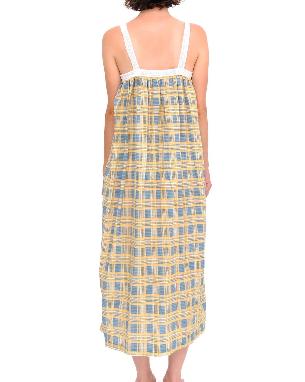 Gathered Slip With Cotton Lace | Una