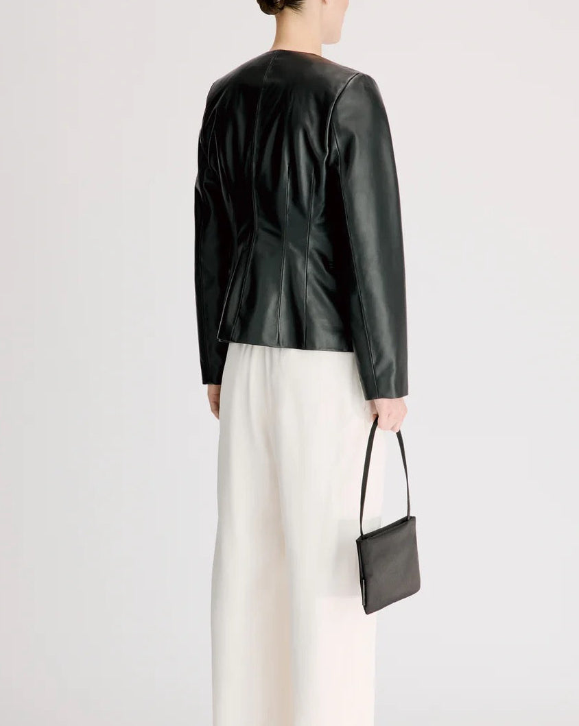 Adea Collarless Jacket | Black