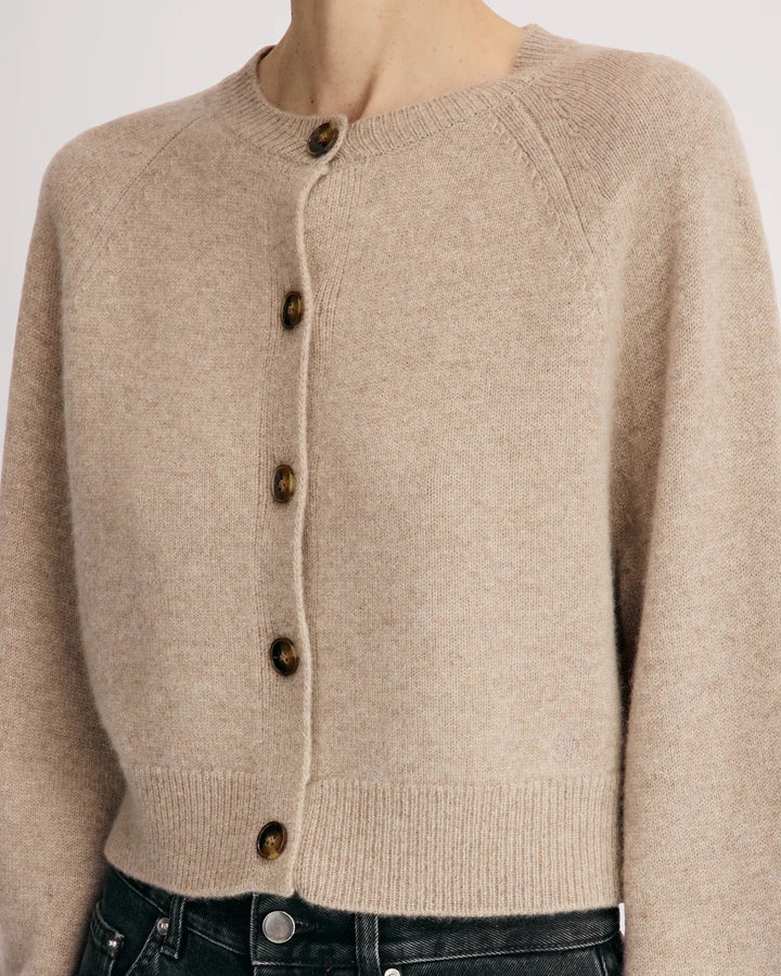 Heike Cropped Cardigan | Coast Beige