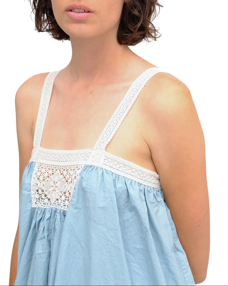 Gathered Slip With Cotton Lace | Sterling