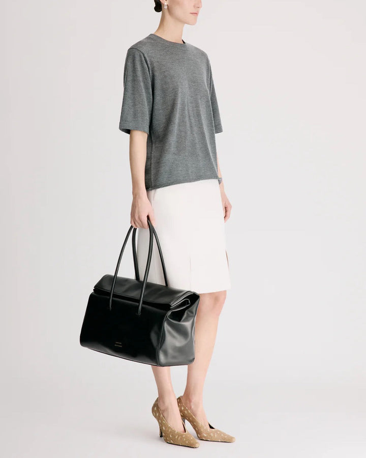 Nala LDS Short Sleeve Top | Anthracite Melange