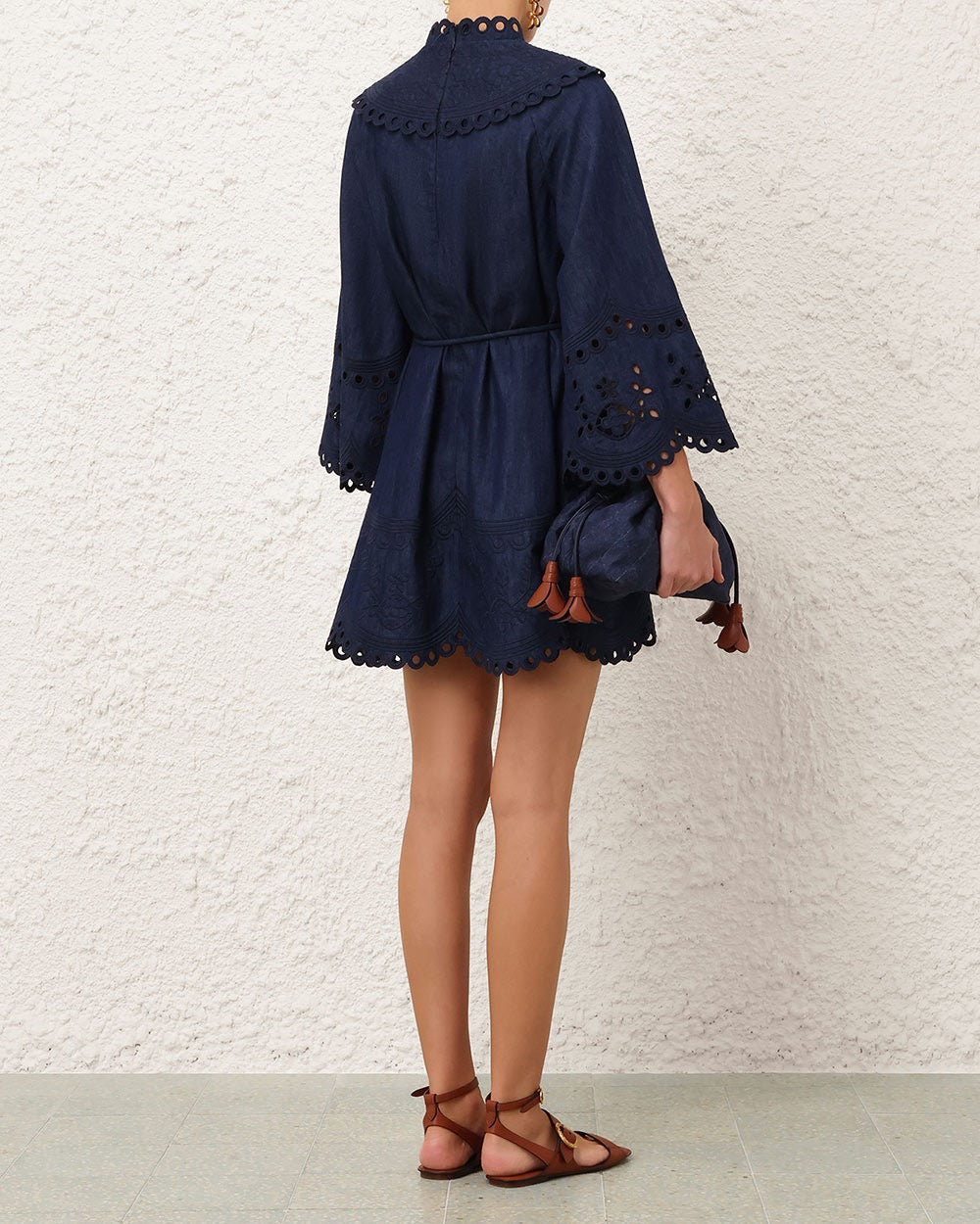 Mahon Broderie Denim Mini | Ink