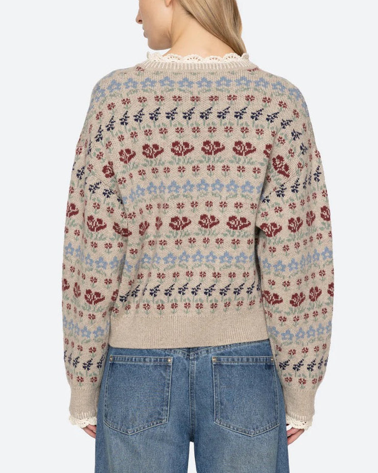 Preston Knit Crew Neck Sweater | Cream