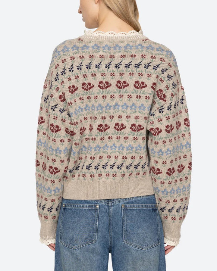 Preston Knit Crew Neck Sweater | Cream