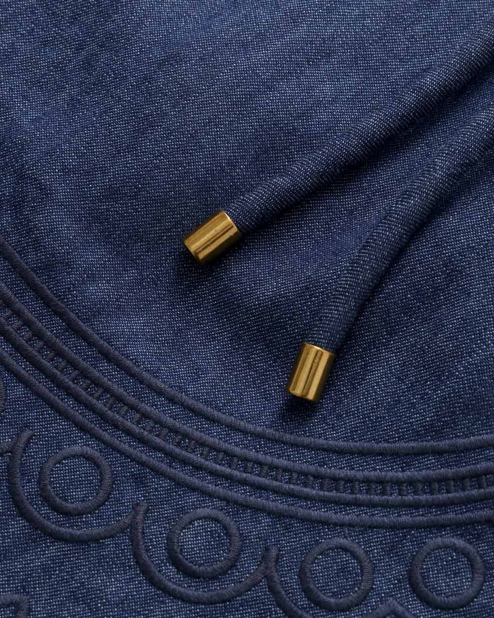 Mahon Broderie Denim Mini | Ink