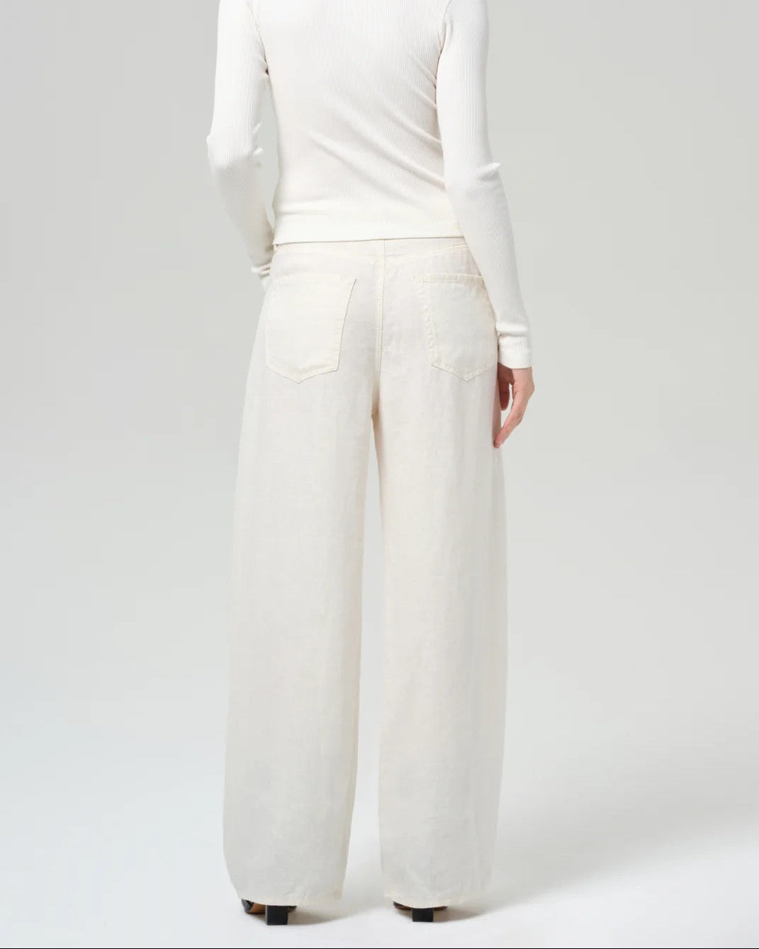 Brynn Drawstring Linen Trouser | Vanilla