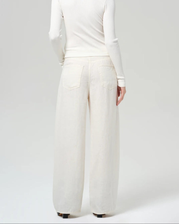 Brynn Drawstring Linen Trouser | Vanilla
