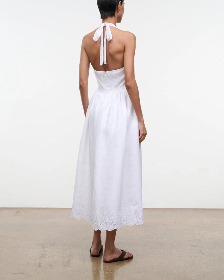 Grazia Linen Dress | White