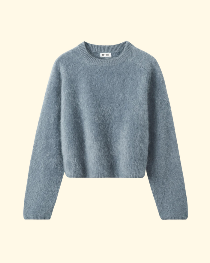 Cuddle O-Neck Sweater | Pigeon Blue