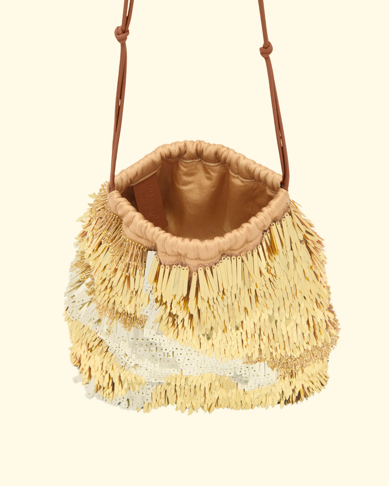 Celeste Paillette Drawstring Bag | Gilt