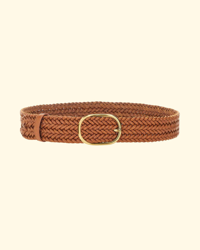 Brass Oval Buckle | Tan