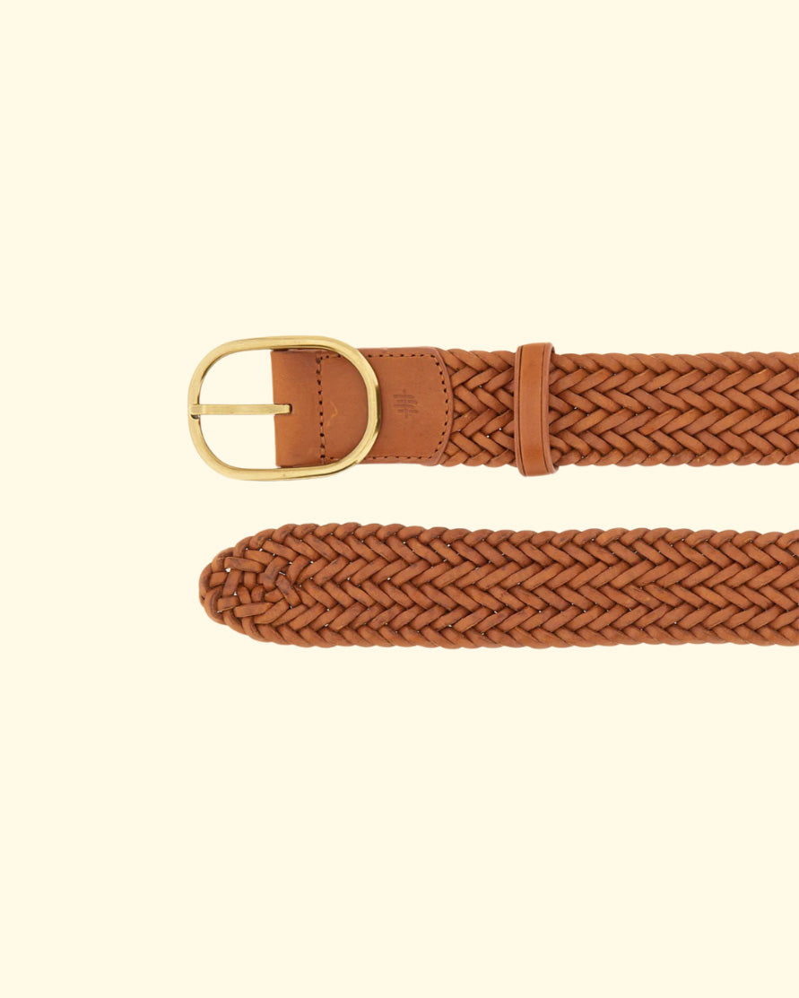 Brass Oval Buckle | Tan