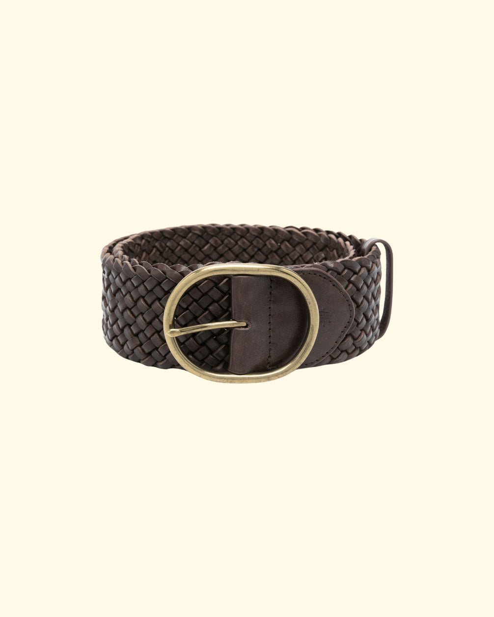 Brass Oval Buckle | Dark Brown