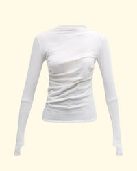 Cashmere Twist Top | White