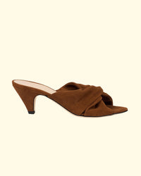 The Knot Heel | Choco Suede