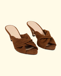 The Knot Heel | Choco Suede