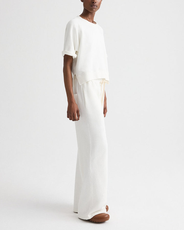 Slouchy Rolled Tee | White