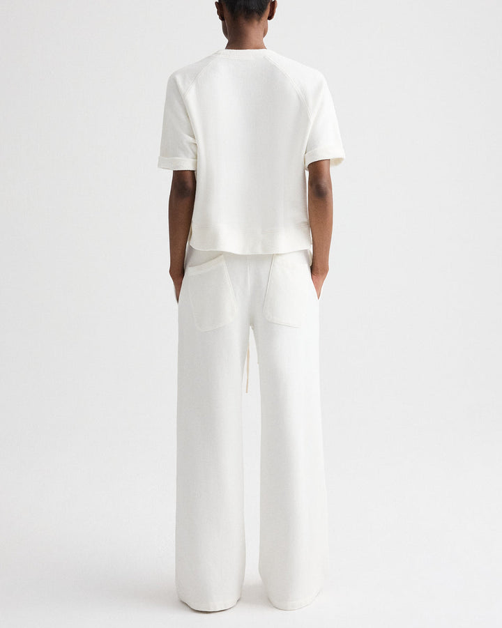 Slouchy Rolled Tee | White