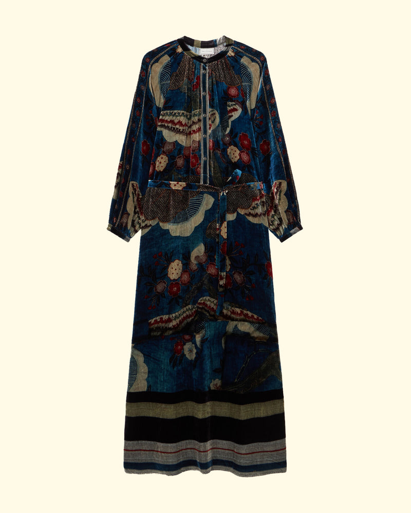 Kanpur Dress | Deep Blue Multi