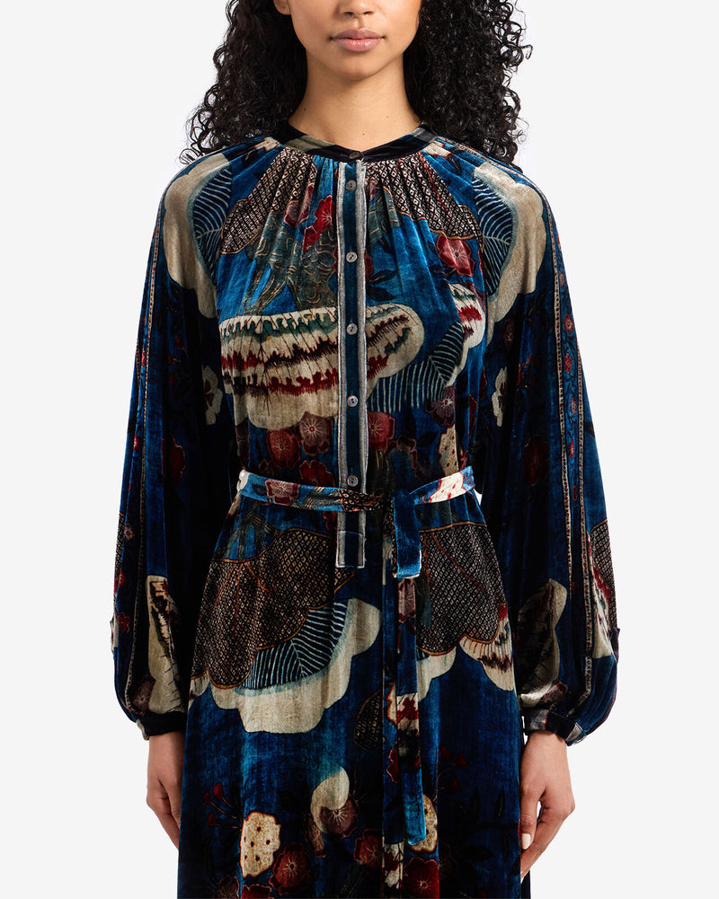 Kanpur Dress | Deep Blue Multi