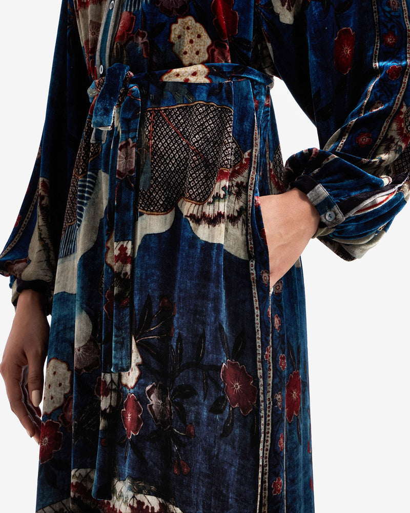 Kanpur Dress | Deep Blue Multi