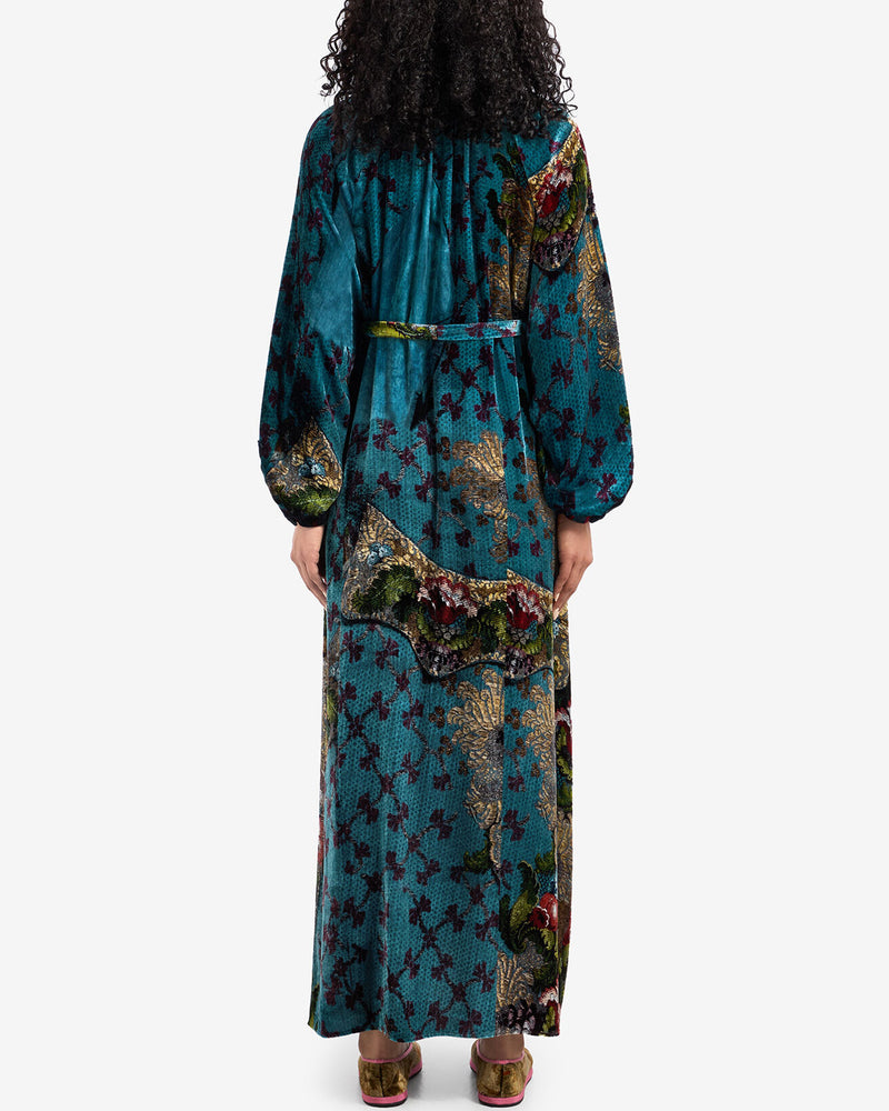 Kanpur Dress | Teal Multi