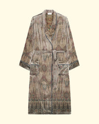 Kanpur Dressing Gown | Silver Multi