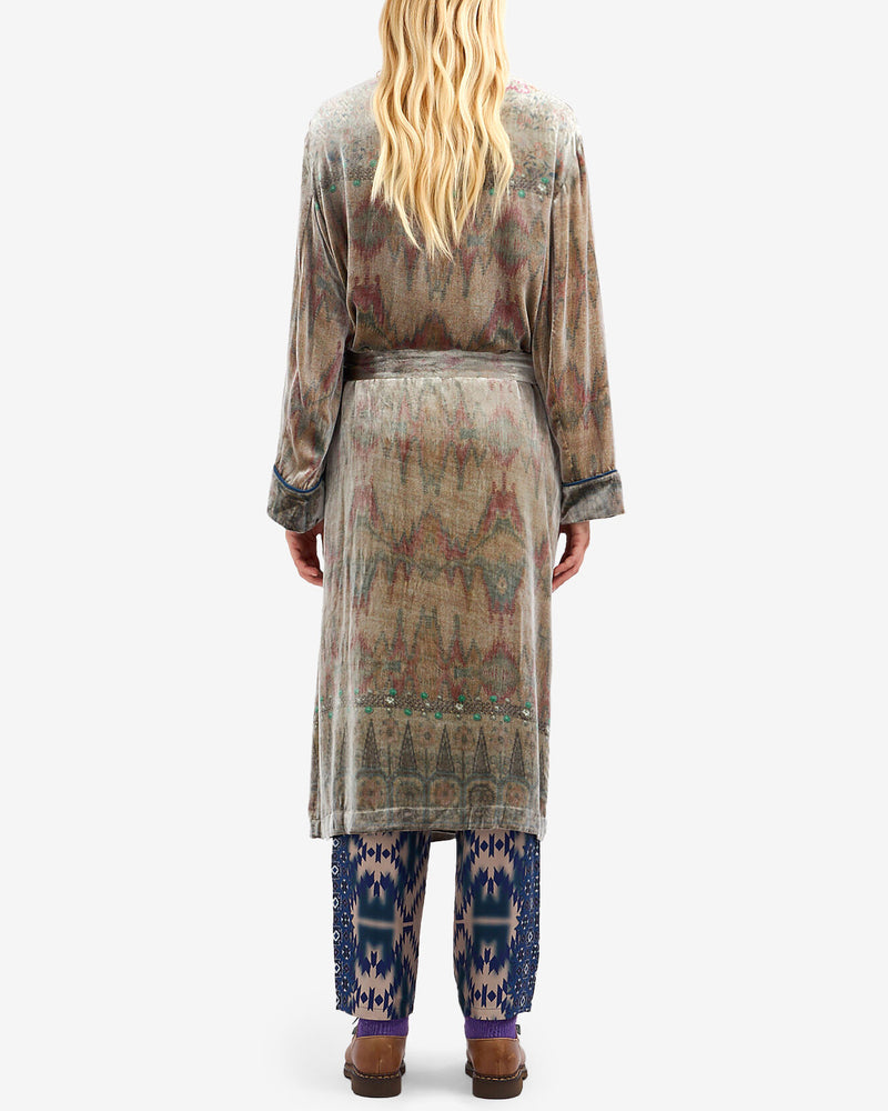 Kanpur Dressing Gown | Silver Multi