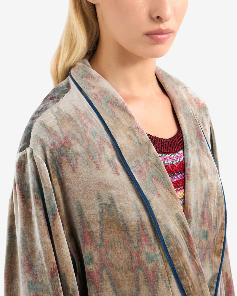 Kanpur Dressing Gown | Silver Multi