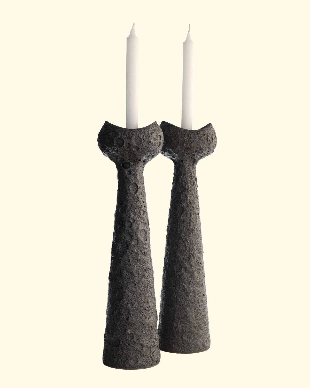 Mihara Tall Candlesticks (Pair) | Lava