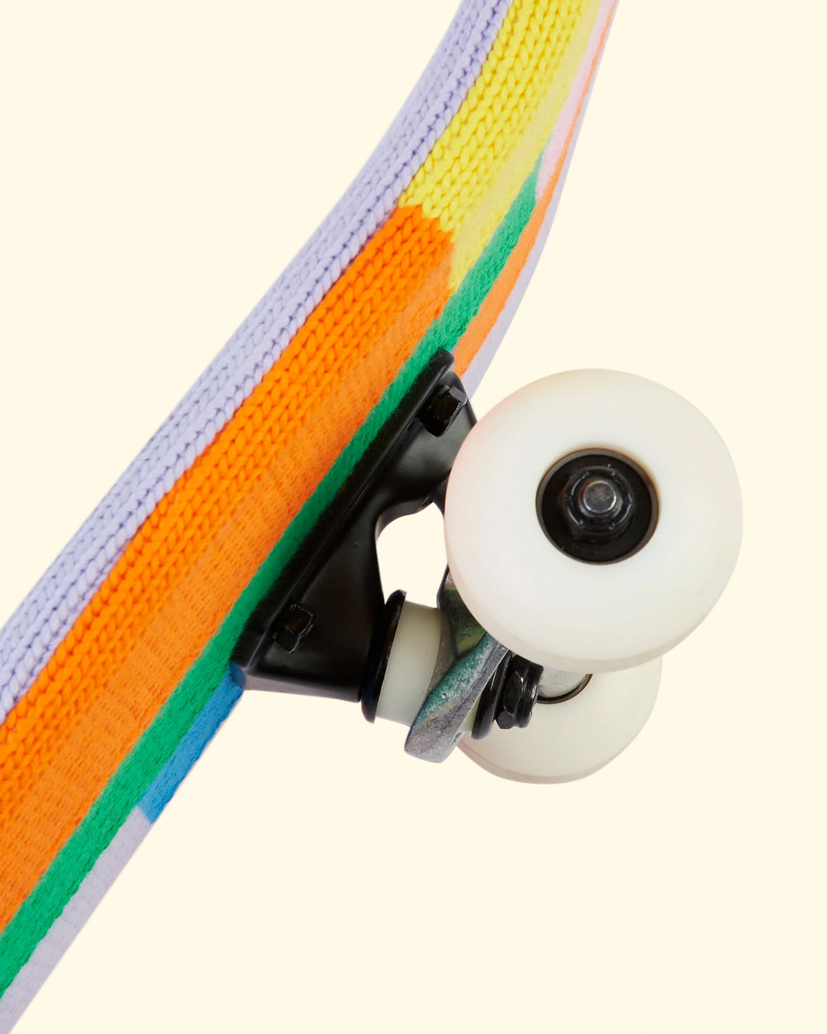 Color Blocked Knitted Covered Skateboard | Multi