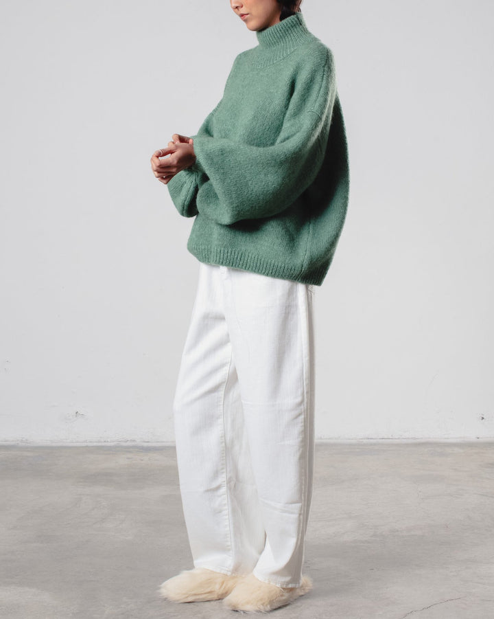 Naomi Mock Neck | Sage Green