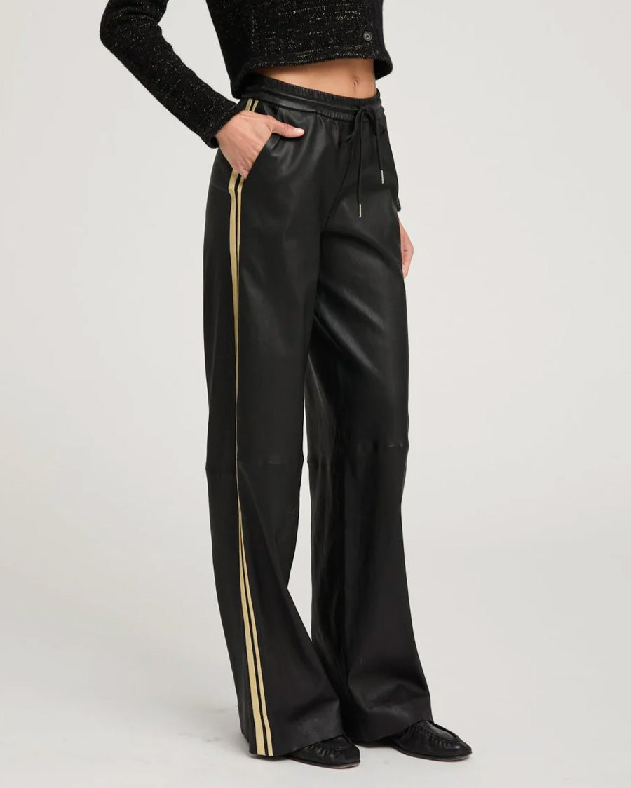 Baggy Athletic Sweatpants | Black/Gold