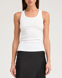 Fitted Scooped Tank | White