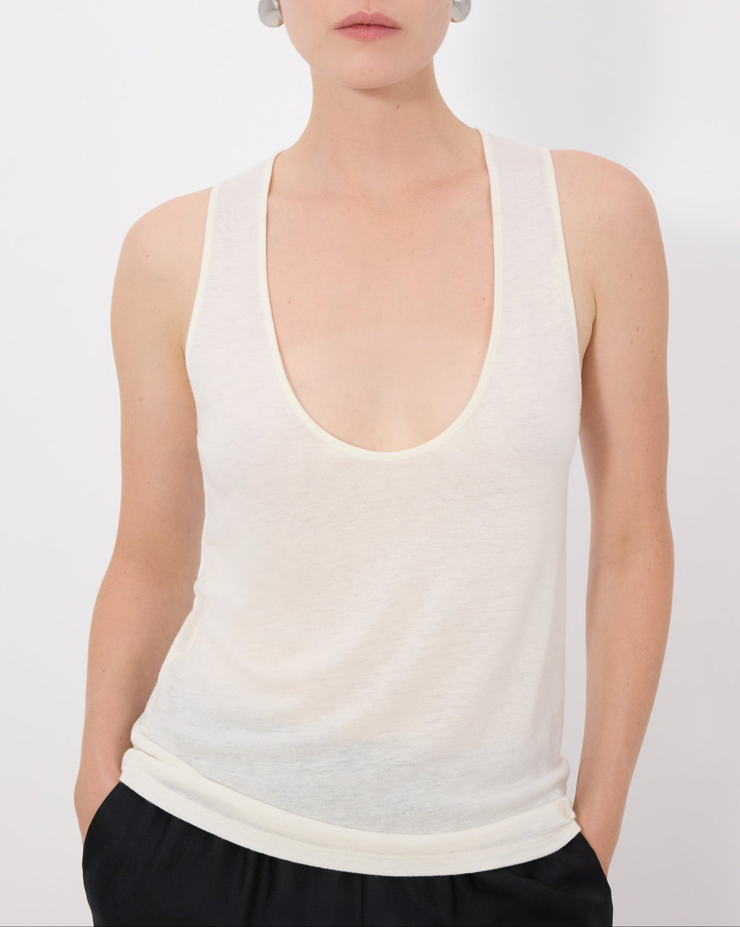 Albia Tank Top | Ivory