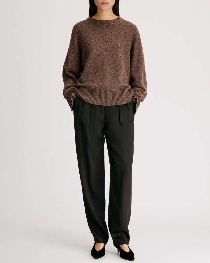 Anton Crewneck Sweater | Coffee