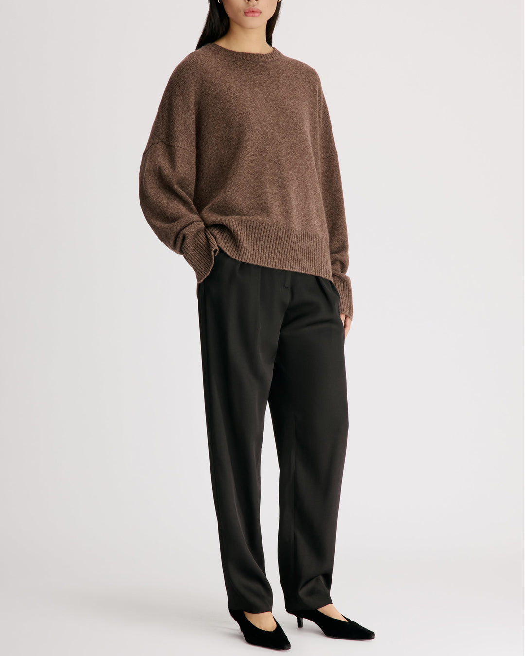 Anton Crewneck Sweater | Coffee