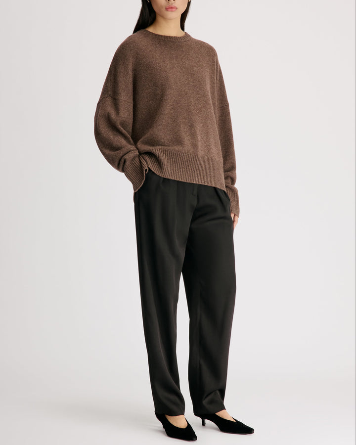 Anton Crewneck Sweater | Coffee