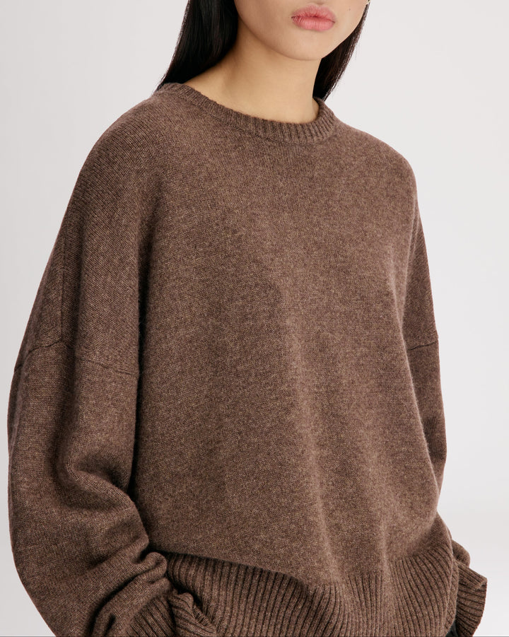 Anton Crewneck Sweater | Coffee
